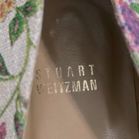 STUART WEITZMAN Floral Wedge Espadrille Peep-Toe Shoes 8.5 - Picture 9 of 12